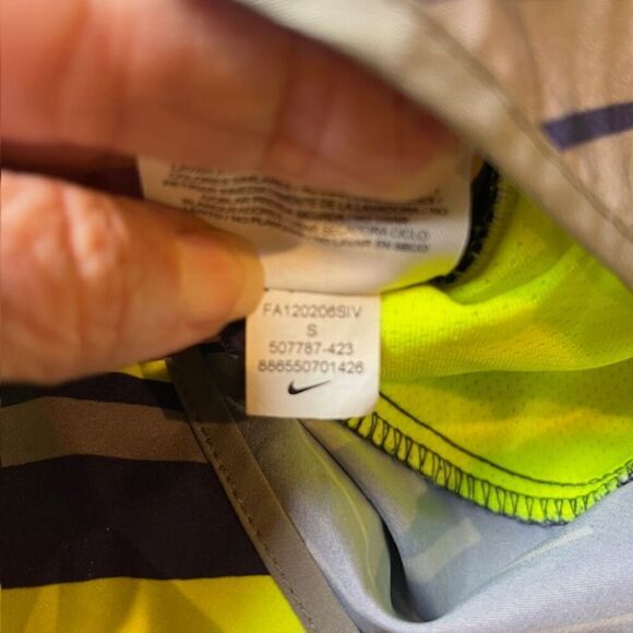 Nike Dri-Fit Women's Running Shorts Navy Blue, Gray, Lemon Lime Navy Lined Small - Picture 7 of 8